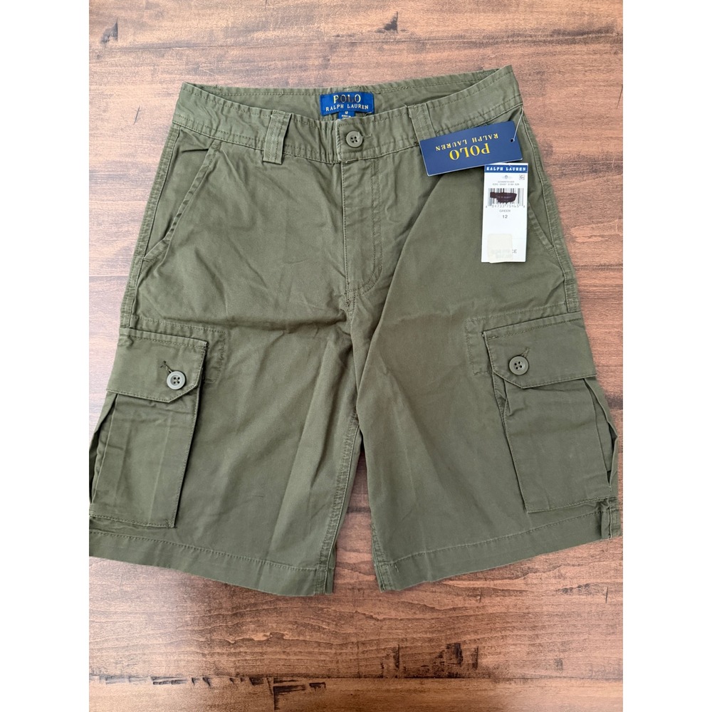 Polo Ralph Lauren Mens Green Cargo Shorts Size 12 New With Tags